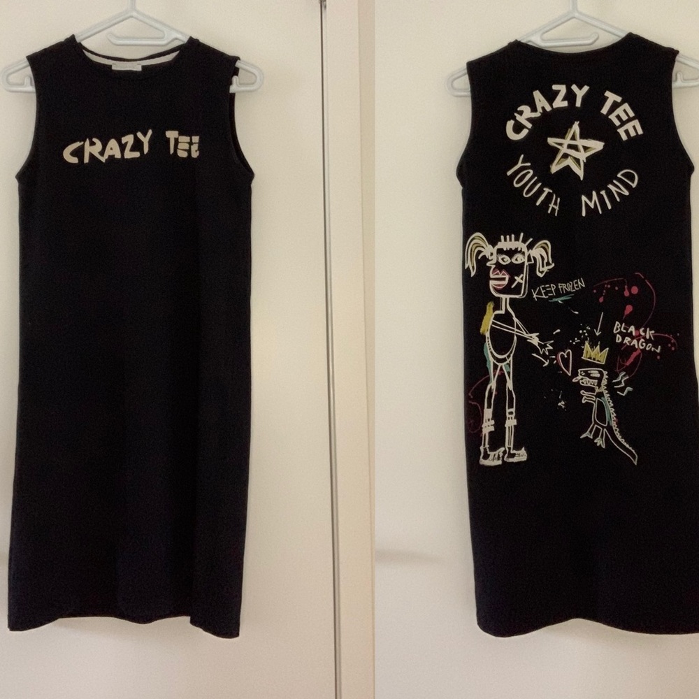 Printed Black dress